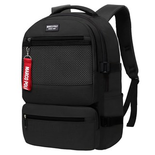 Marcopolo Posty 後背包 MP6503 + 鑰匙圈隨機出貨, 黑色