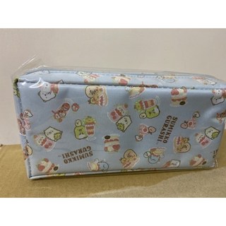 角落小夥伴正版雙拉筆袋 雙層功能筆袋 白熊恐龍貓咪, 1個, 新版四方筆袋E-藍色