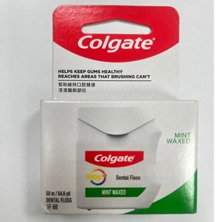 高露潔 全效牙線-薄荷配方 50M 牙線，清新口氣，深入清潔牙縫，預防蛀牙，獨立包裝方便攜帶, 1個, 50公尺