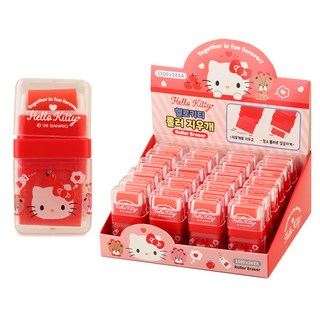 산리오 롤러 지우개/캐릭터 초등학생 학용품 필기구 단체선물, 24개, 헬로키티