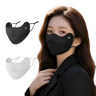 NICKKIM 닉킴 자외선차단 마스크 1+1, 1+1마스크 (블랙+그레이), 1세트