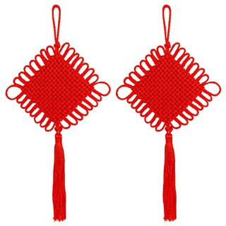 중국 매듭 빨간 색 신년 장식 평안 매듭 현관 문짝 행거 거실 벽면 인테리어 가정 축복 장식 다문화체험 중식당 소품, 빨간색