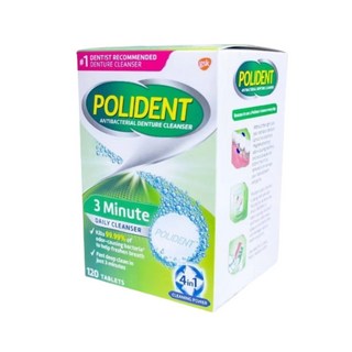 POLIDENT 保麗淨假牙清潔錠120片裝，有效清潔、保持口腔衛生, 120個裝, 1個