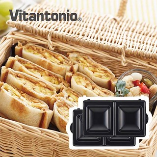 Vitantonio鬆餅機熱壓吐司烤盤，輕鬆製作美味早餐與點心, 2個
