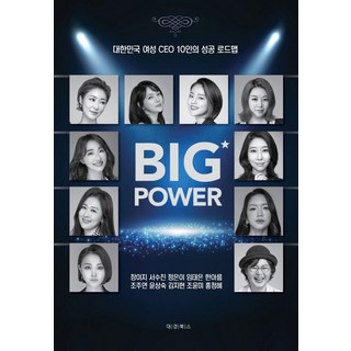 BIG POWER：大韓民國10位女性CEO的成功路線圖, 張伊智, 徐秀珍, 鄭恩伊, 林泰誾, 韓雅凜, 趙周衍, 尹祥淑, 金智賢, 趙允美, 洪貞惠, 大慶圖書