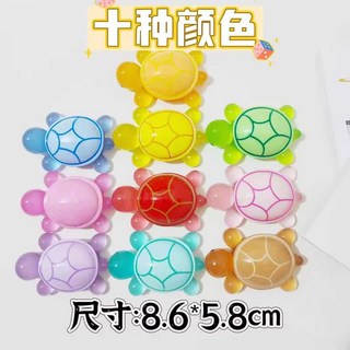 빛나는 거북이 장식품 인테리어 야광 귀여운 피규어, 1개, 7. 8.6cm 3마리 (랜덤색상)