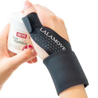 라라무브 엄지손가락 손목보호대 아대 밴드, 1개, 블랙, 오른손
