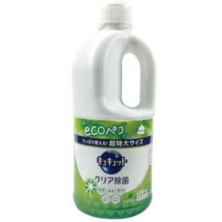 花王キュキュット 清潔除菌 綠茶香 廚房去污, 1.25L, 1瓶