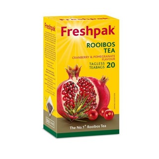 프레시팍 루이보스 - 태그 없는 맛 크랜베리 석류 50g 20 티백 인퓨전, 프레시팍 루이보스 - 태그 없는 맛 크랜베리 석류 50