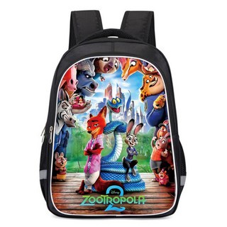 Zootopia2 瘋狂動物城2 簡約書包 學生書包 電腦包, 6號,大號, 1個