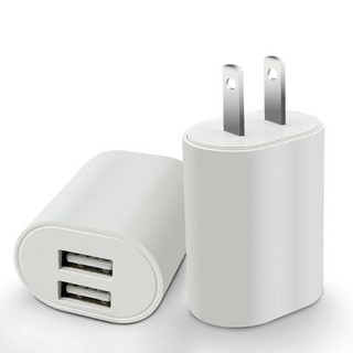 美福斯特 雙孔USB充電頭 2.4A快速充電器 智能通用手機平板充電頭, 白色 2.4A, 1個