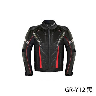 【Ibuy部品】CE認證防摔衣套裝：四季防水防摔衣、防摔褲、滑塊、附7件護具夾克, Y12黑色,M, 1個