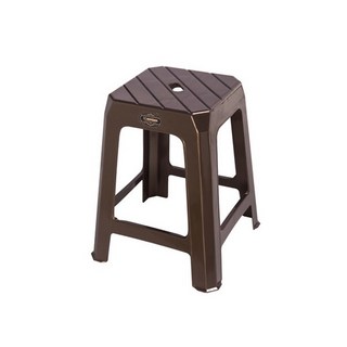 KEYWAY 聯府 金銀島點心椅 板凳 塑膠椅 備用椅 工作椅, 咖啡, 1個