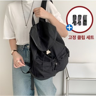 삼송언니 여성 가벼운 폴리에스테르 백팩 여행용 방수 배낭 + 고정클립2P