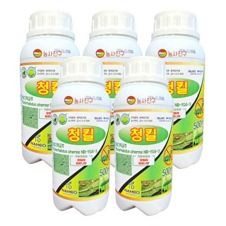 농사친구 청킬 미생물 효과 - 파밤나방 토마토 뿔나방 유기농업자재, 5개, 500ml