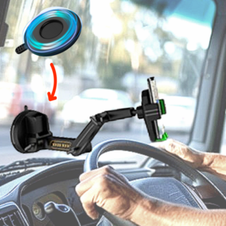 한스터프 화물차 휴대폰거치대 트럭 앞유리 흡착식 중장비 버스 포터2, 본품만, 1개, 블랙