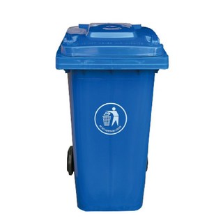 歐盟認證 240公升 附輪垃圾分類桶 資源回收桶 ERB-240 道路清潔箱, 藍色, 1個