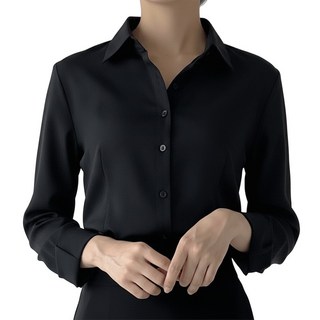 로로비 여성 슬림핏 셔츠 구김없는 화이트 블랙 하늘색 핑크 블라우스 와이셔츠 RB0002