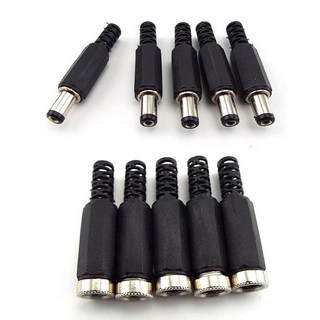 DC 남성 커넥터 잭 플러그 어댑터 Cctv 카메라 케이블 용 전원 공급 장치 소켓 DIY 액세서리 2.1mm x 5.5MM, [03] 5 male 5 female, 1개
