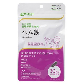 SSelect 血紅素鐵膠囊, 60顆, 1包