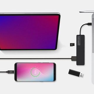 5in1 C타입 멀티허브 USB3.0+USB2.0+HDMI+TF+SD슬롯 삼성DeX지원 TV연결 노트북 맥북 태블릿PC 탭, 1개