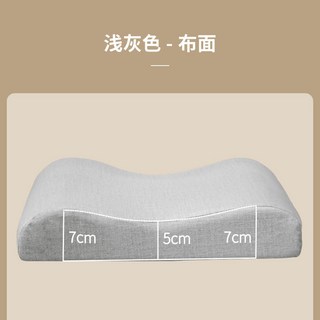 美容專用護頸枕：臺南出貨，成人頸椎按摩枕，美容院防塌專用, 1個, 【透氣排濕/護頸防塌】-淺灰色-佈麵-低