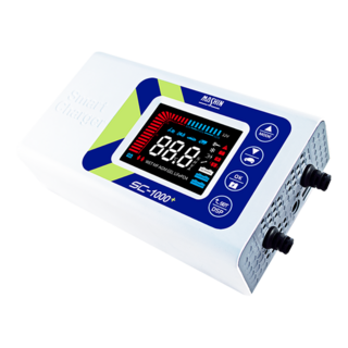MASHIN SC-1000 智能電池充電器，適用鉛酸/AGM/GEL/鋰電池，多重保護，LCD顯示, 1個, 19.7