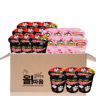 불닭볶음면 소컵12p+까르보불닭볶음면소컵6p, 18개