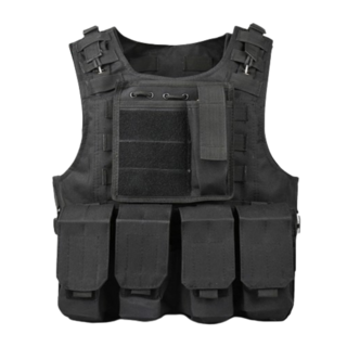 전술조끼 방탄조끼 군용 전투 방탄복 플레이트캐리어 서바이벌 방탄조끼 밀리터리 테크웨어, A. 전술조끼(기본형), 1개, 블랙