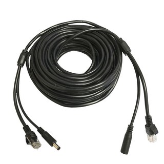 야외 PoE 전원 이더넷 케이블 CCTV 및 IP 카메라용 8 코어 8P 2C 내구성 높은 네트워크 익스텐션 5-50M, 40m, Black, 1개