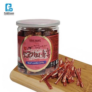 갱얼쥐 피모관리 소고기 육포 간식 반려견영양간식, 1개, 200g