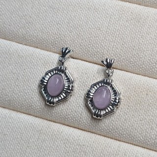 晶寶水晶 紫鋰輝耳環 耳針 925銀針 天然水晶 優雅氣質 時尚百搭