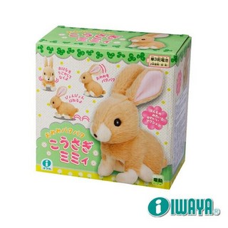 美國媽咪 IWAYA 長耳兔電動絨毛玩具，仿真寵物兔子，ST安全認證，兒童互動玩具, 1個