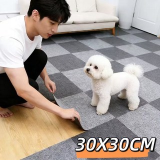 스타일닥터 무접착 타일 카페트 흡착 강아지 고양이 미끄럼방지 데코타일 거실 침실, 카키