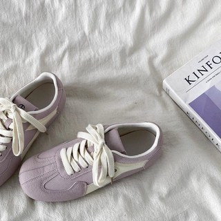 2025春季新款復古德訓鞋女ins港風透氣輕便板鞋平底運動鞋