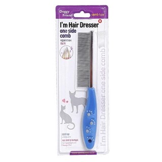 댕댕이일자빗 안아픈 엉킨털정리 일자 콤비빗 강아지 말티즈슬리커 애견빗, 1개