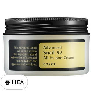 코스알엑스 어드벤스드 스네일 92 올인원 크림, 100ml, 11개