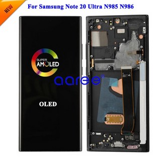 GEEKI 휴대폰 스마트폰 자가 수리 교체 부품 삼성 호환 Note 20 Ultra N985 디스플레이 LCD 스크린 터치 디지타이저 어셈블리 용 6.67 OLED, 1개, [02] Gold Frame