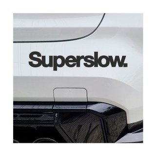 슈퍼슬로우 초보운전 튜닝스티커 오토바이 데칼, 1개, 미디움+검정