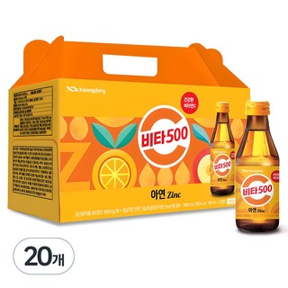 Kwangdong Vita500 鋅能量飲, 180ml, 20瓶