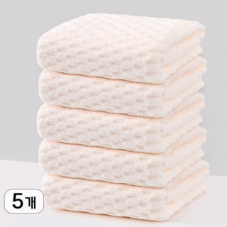 ahomeone 프리미엄 호텔수건 부드러운 속건 수건, 5개, 화이트