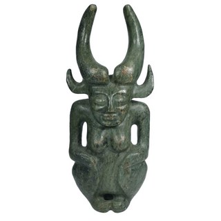 博古珍藏 紅山文化河磨玉太陽神擺件 3.37公斤 工中工痕 收藏多年