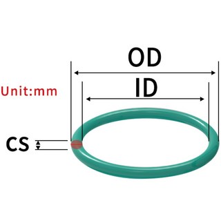 씰링 불소 두께 CS 블랙 FKM 개스킷 그로밋 8MM 그린 고무, CS 0 8mm, OD3 6xID2 10pcs, 10개