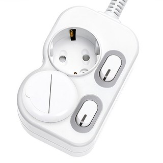 에코파워탭 국내 제조 개별 절전 과부하차단 멀티탭 2구 EPM 202N + 안전커버, 1m, 화이트, 1개