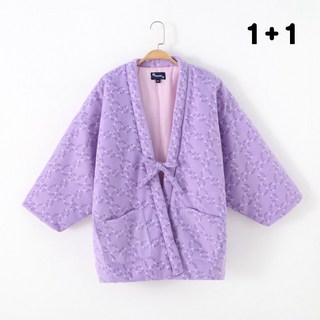 GMZZ 한텐 기모노 일본 잠옷 가운 깔깔이 겨울 홈웨어 실내 방한복