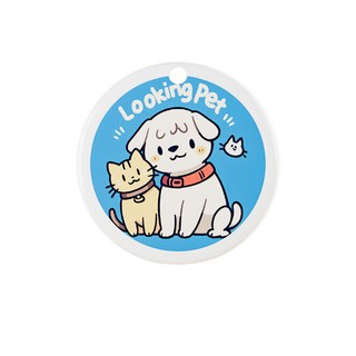 Pets Galaxy 星系貓狗款 掃碼定位 輕巧無負擔, 寵物防丟牌- 卡通貓狗, 1個