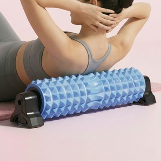 LOVCHO 고정형 EVA 홈트 스트레칭 마사지 폼롤러, 1개, 파랑색