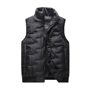 立領保暖馬甲背心 - 大碼男士休閒無袖外套