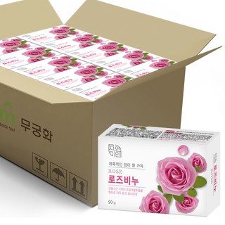 무궁화 자연미인 로즈비누 90g x 48개 (1BOX), 1개입