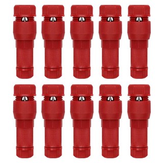 비상 무탈피 2라인 전선 커넥터10P(원형), 레드(10P)